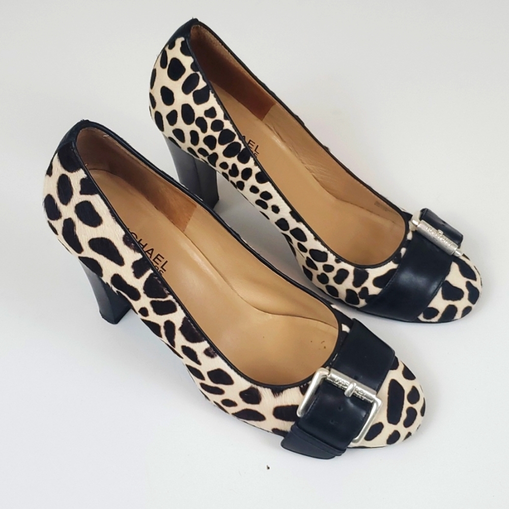 Sz7.5 Michael Kors Pony Hair Heels - Picture 2 of 8